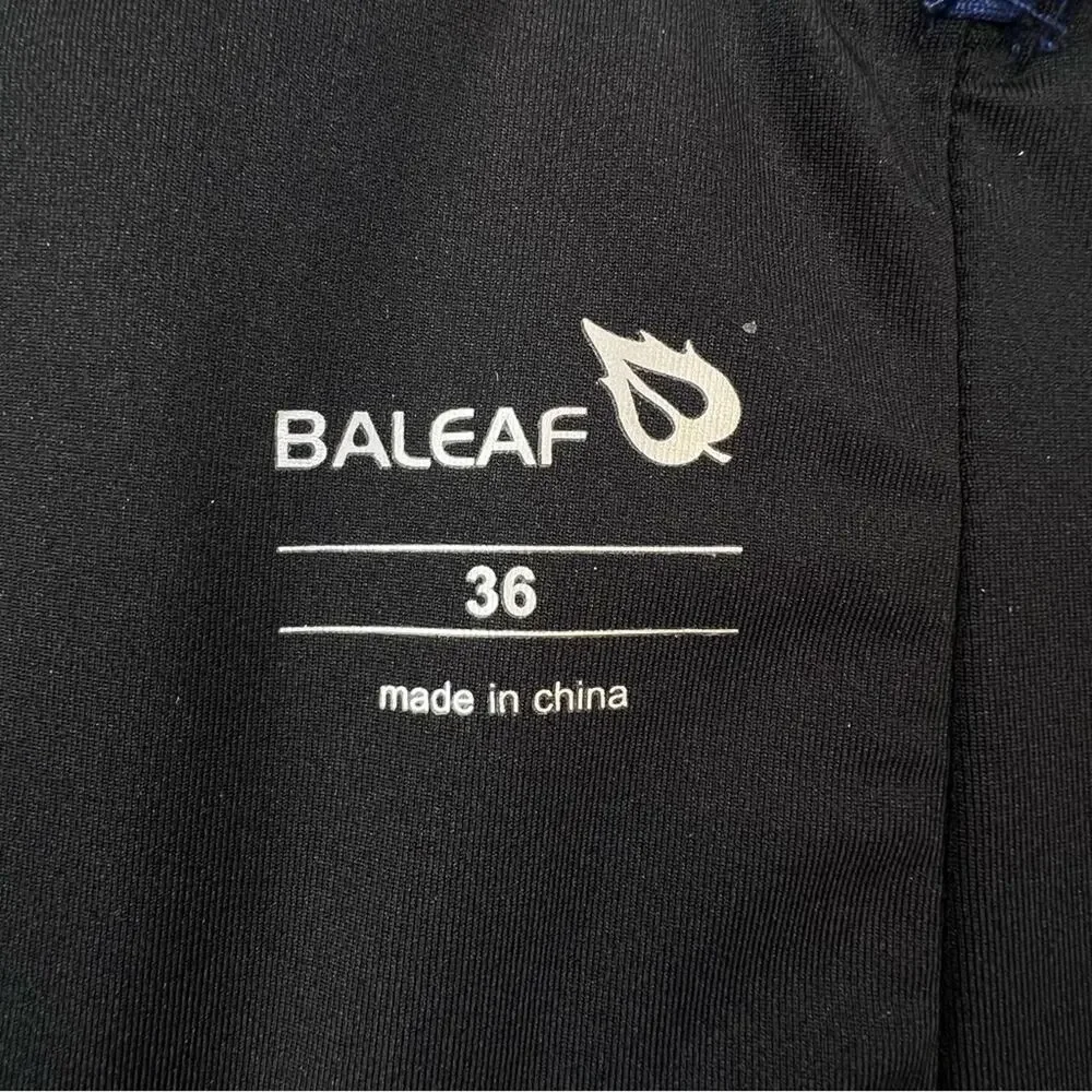 Baleaf One-Piece Swimsuit Navy Blue Size 36 Medium UPF 50+ Semi-Open V-Back NEW